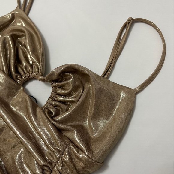 brand new- Zara metallic gold bodysuit - size small - Picture 6 of 11